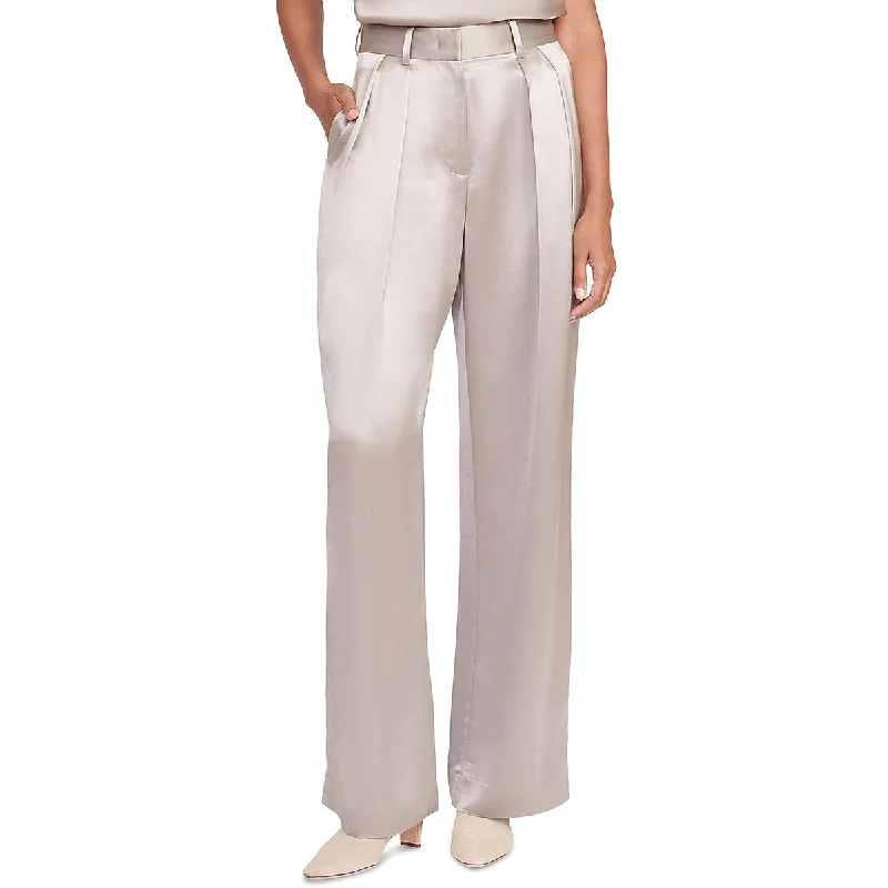 Minimalist Style Womens High Waist Wide Leg High-Waisted Pants