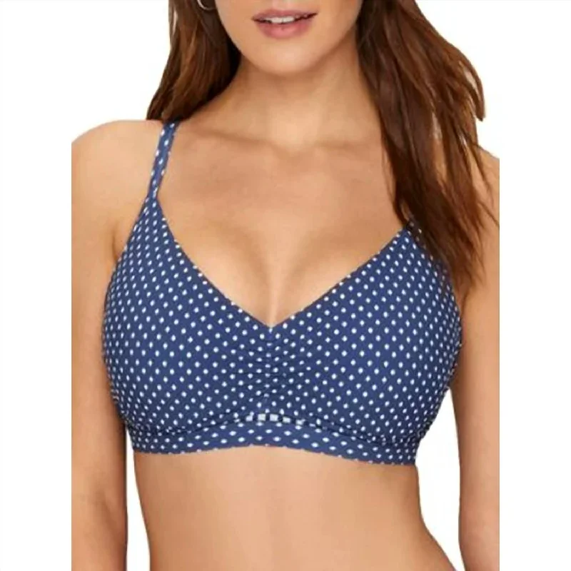 Style Redefined Beach Belle Bikini Top In Blue Opal