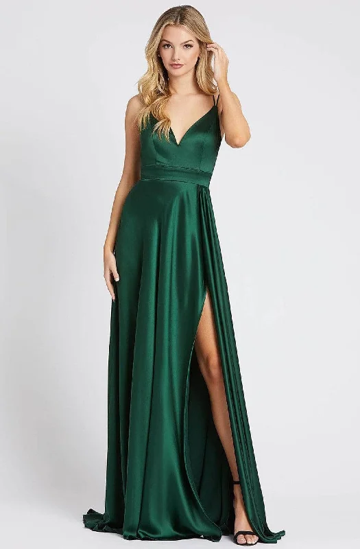 Eclectic Style Wardrobe Ieena Duggal 55278I - V-Neck Strappy Back Evening Gown