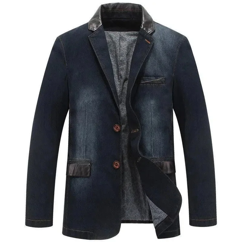 Effortless Style, Endless Impact Men Blazer - Streetstyle Denim Blazer