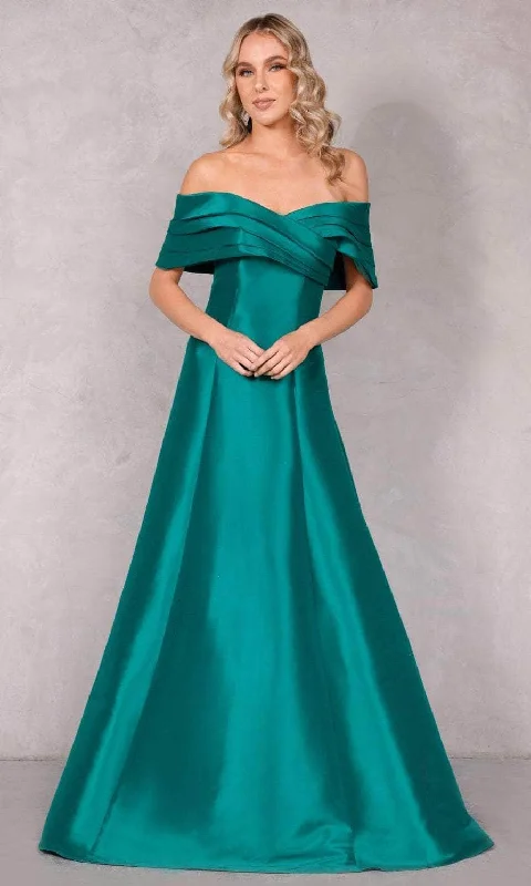 Fashionista Favorites Terani Couture 2112M5404 - Pleated Off Shoulder Mermaid Gown