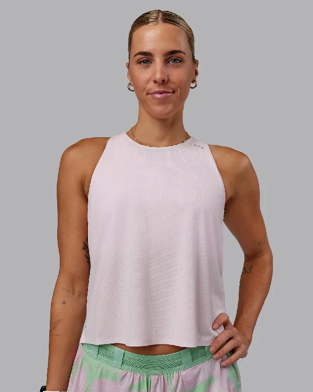 Flash Deals Race Day Performance Tank - Festival Bloom-White