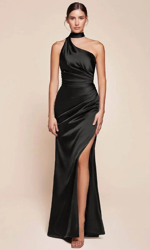 Clearance Event Ladivine 7454 - Sleeveless One Shoulder Gown