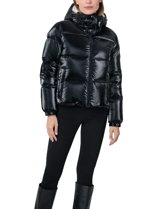 Eclectic Fashion Womens Insulated Faux Fur Lined Puffer Jacket