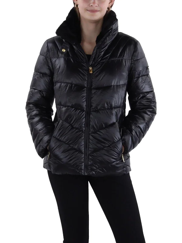 Free Spirited Fashion Womens Quilted Water Repellent Puffer Jacket