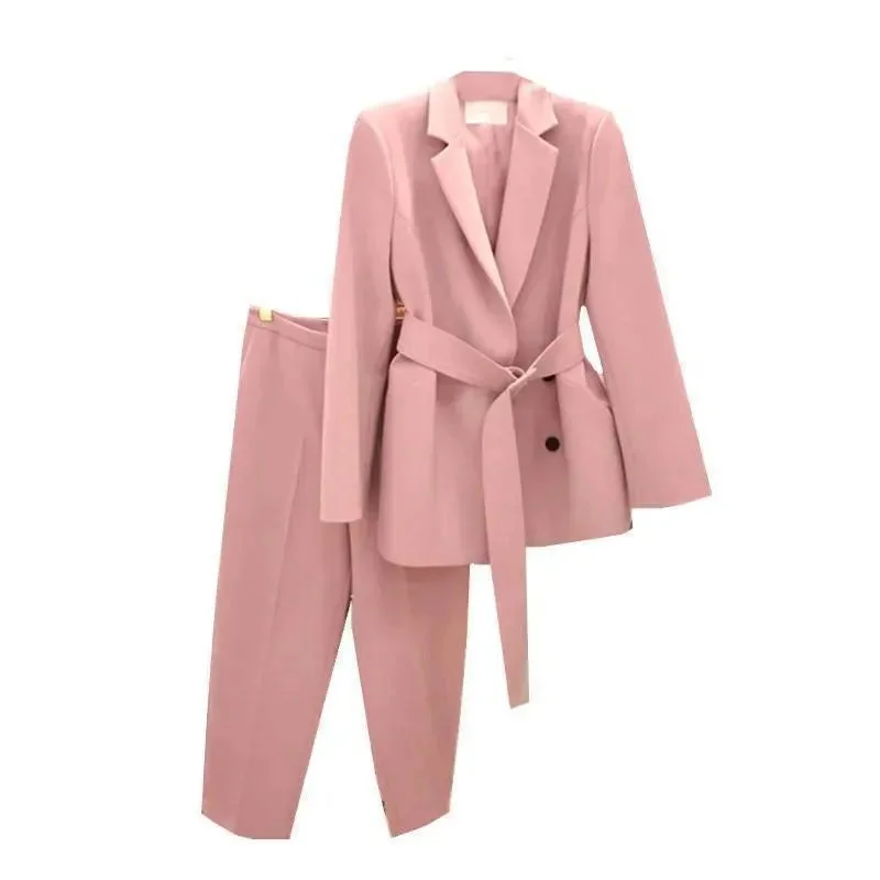 Athleisure Wear Women Belted Pantsuit