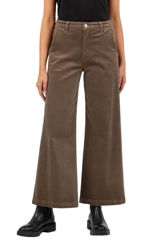 Crazy Discounts, Hurry Up Meg Wide Leg Corduroy Pants In Olive