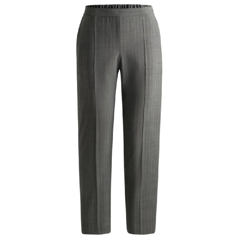 Alluring Design Regular-fit trousers in striped wool