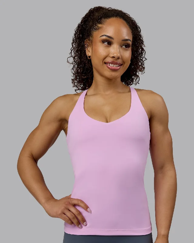 Charming Silhouette Movement Longline Active Tank - Pastel Orchid