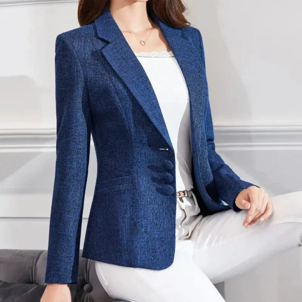 Chic Trends For The Fashion Savvy Womens Three Buttons Business Casual Blazer Jacket