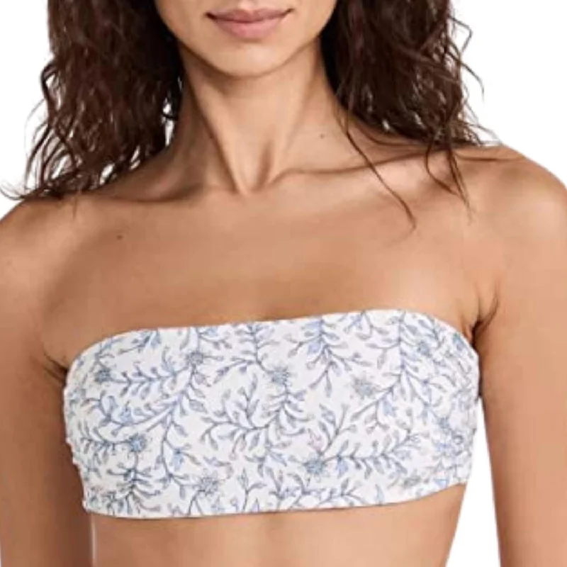 Trendy Attire For Her Arlo Bandeau Top In White Blossom