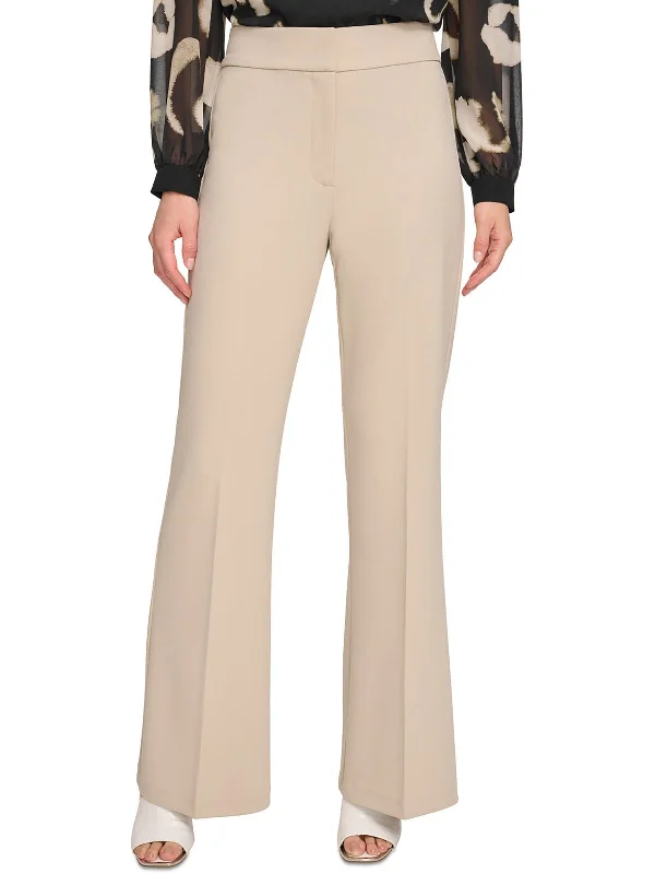 Eclectic Fashion Womens High-Waist Polyester Wide Leg Pants