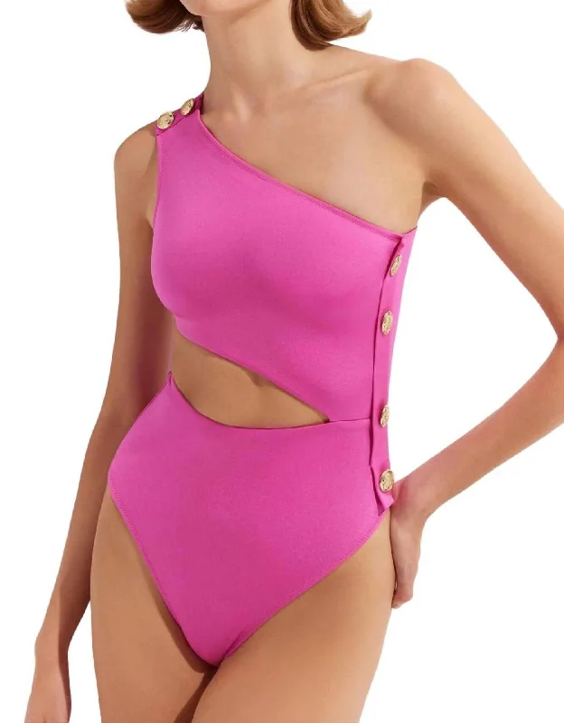 Unleash Your Fashion Rhea One Piece Swimsuit In Hot Pink