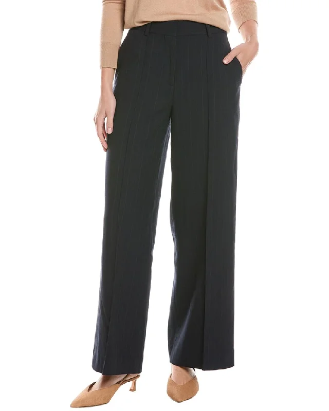 Grab Romantic Date - Night Styles Now Reiss Willow Pinstripe Wide Leg Wool-Blend Pant