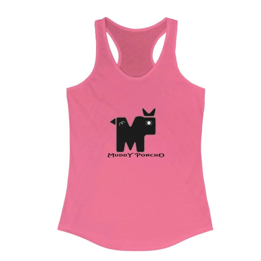 All Season Fashion Collection Muddy Poncho Women's Racerback Pink Tank Top