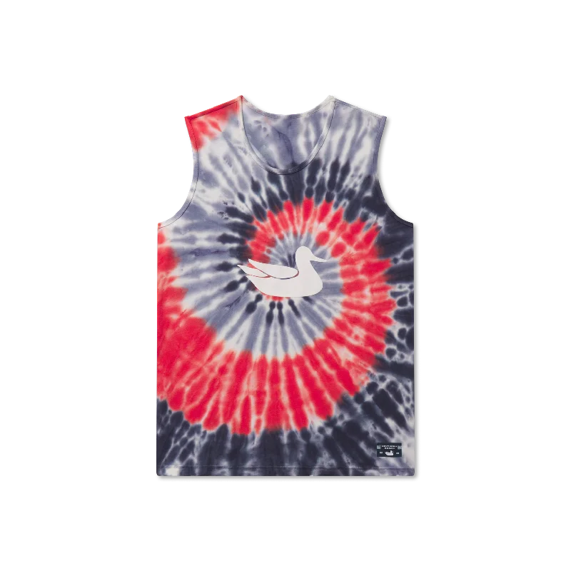 Sophisticated Fashion Whitling Tie-Dye Tank - Spiral