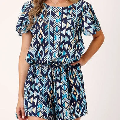 Stylish Statements Roper Women's Aztec Romper