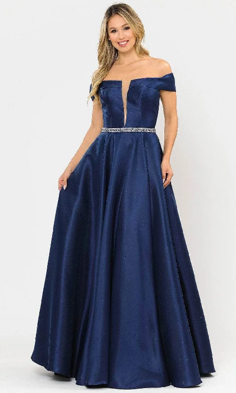 Casual Chic Clothing Poly USA 8680 - Off-Shoulder Prom Gown