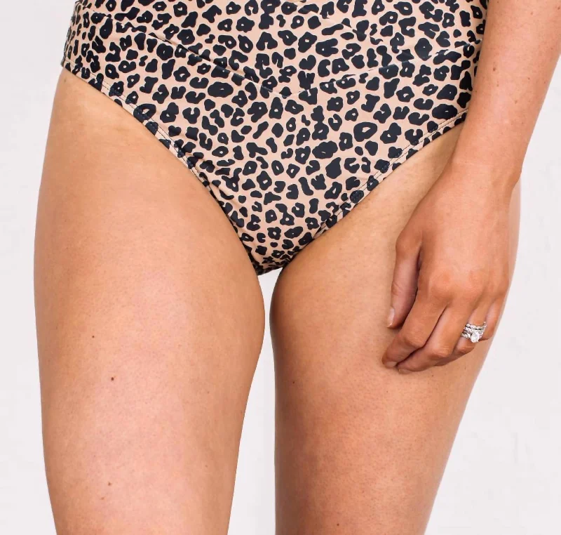 Trend Alert Fun In The Sun Swim Bottoms In Natural Leopard Print