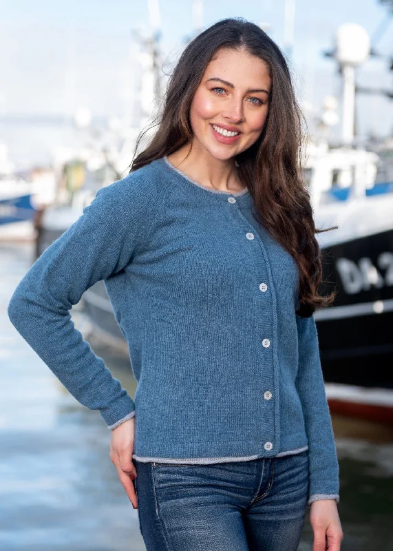 Feminine Flow IrelandsEye Women's Killiney Cardigan | Harbour Blue