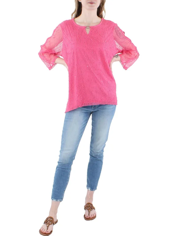 Flash Sale Event Womens Knit Mock-Neck Pullover Sweater