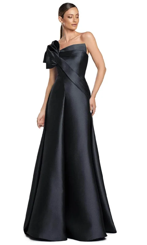 Redefining Women's Style Alexander by Daymor 2068F24 - Asymmetric Neck A-Line Evening Gown