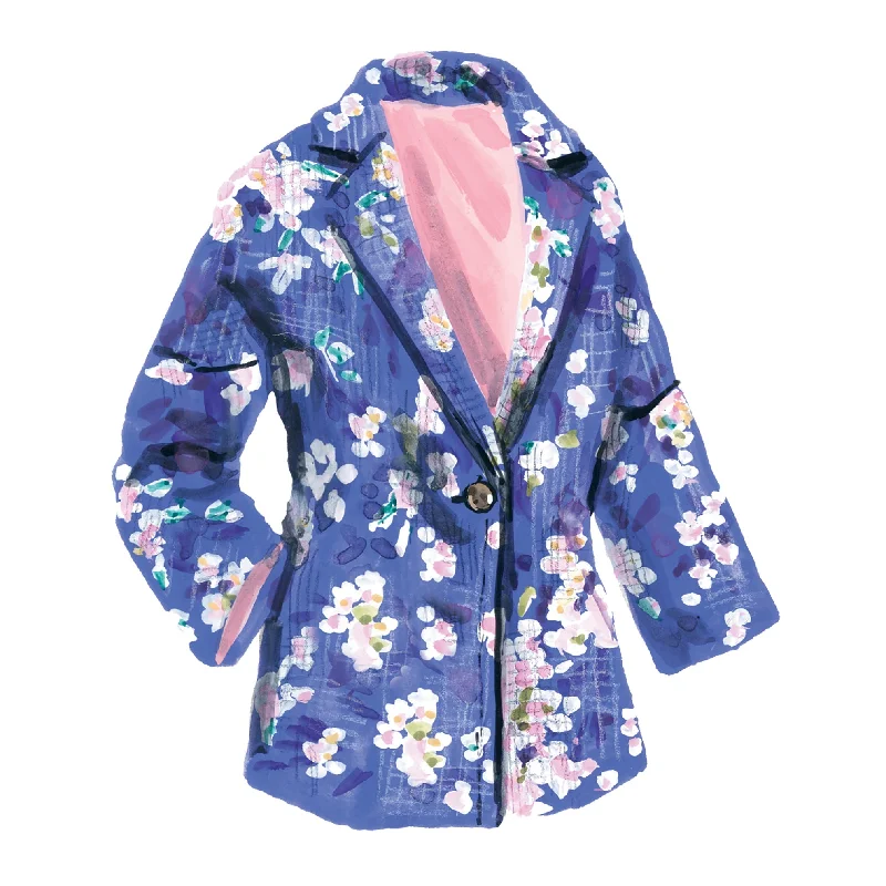 Trendy New Clothes Floral Tweed Blazer