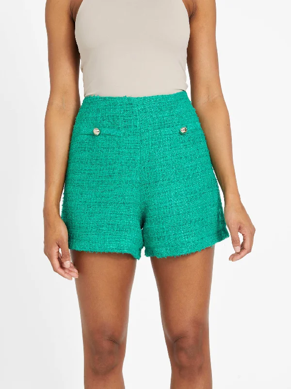 Earthy Tones Dianne Boucle Tweed Shorts