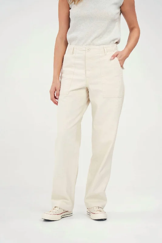 Elevate Your Wardrobe Baker Pant In Natural White