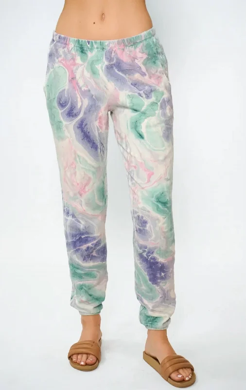 End Of Season Sale Women's Siesta Sweatpants In Lavender/ Jade