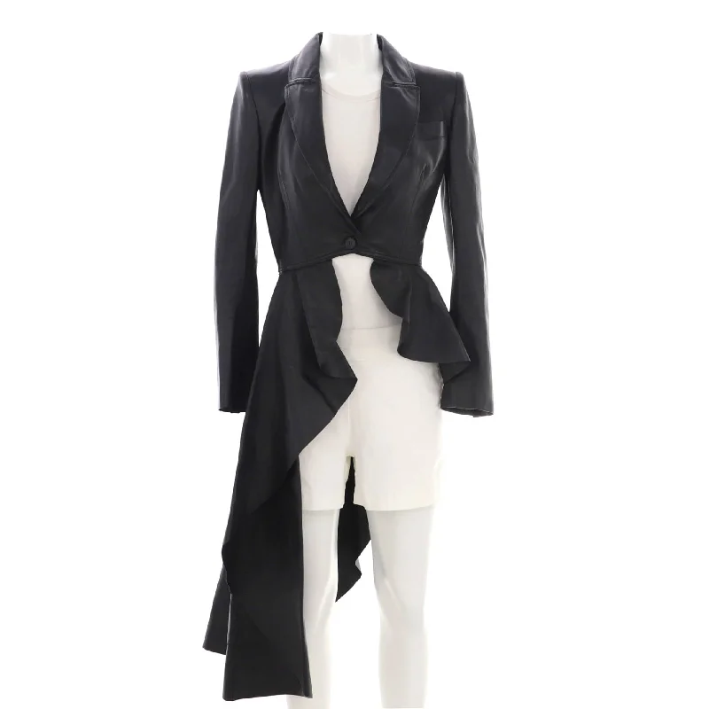 Clearance Sale, All Cheap Women's Asymmetrical Peplum Biker Jacket Leather