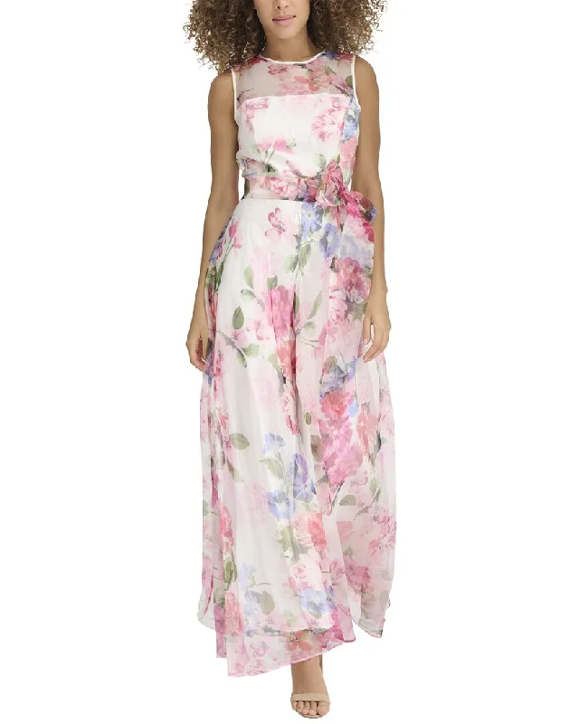 Seasonal Fashion Eliza J Printed Organza Jumpsuit