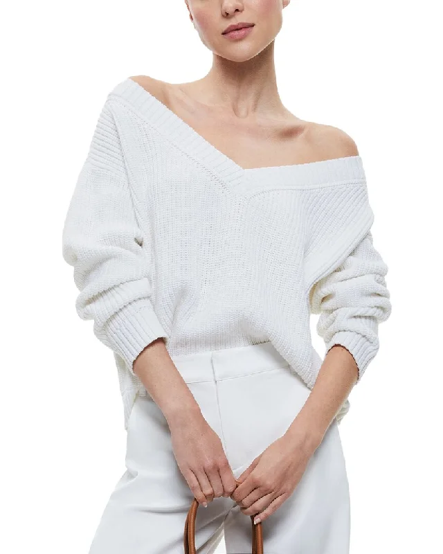 Special Offer alice + olivia Alita Relaxed Wool-Blend Pullover