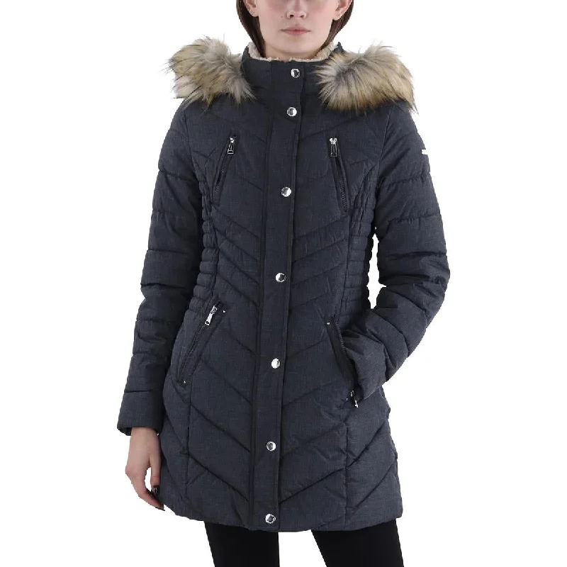 End Of Season Sale Womens Quilted Hooded Puffer Jacket