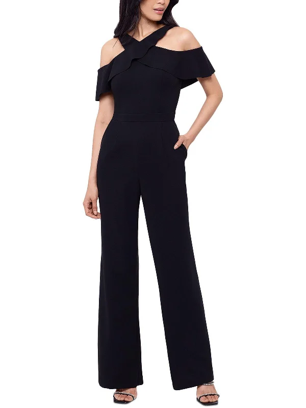 Great Prices On Feminine Styles Womens Ruffled Pockets Jumpsuit