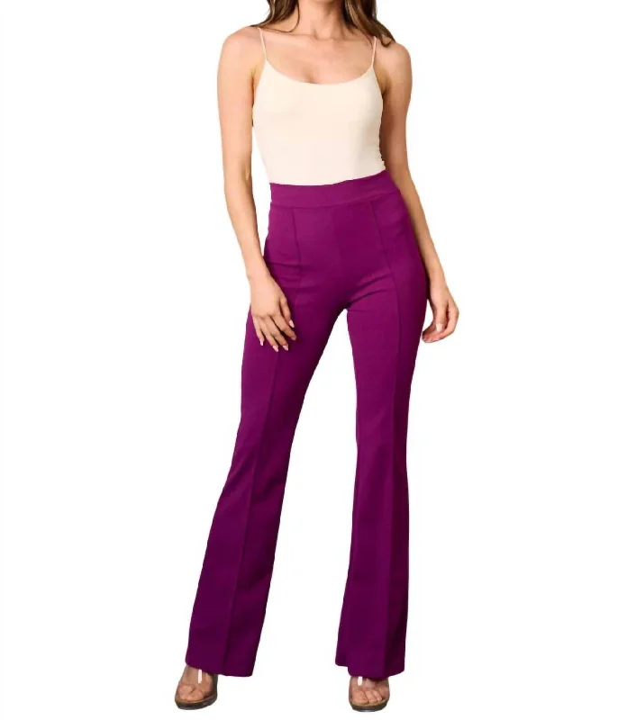 Trendy Pulse High Waisted Pant In Purple