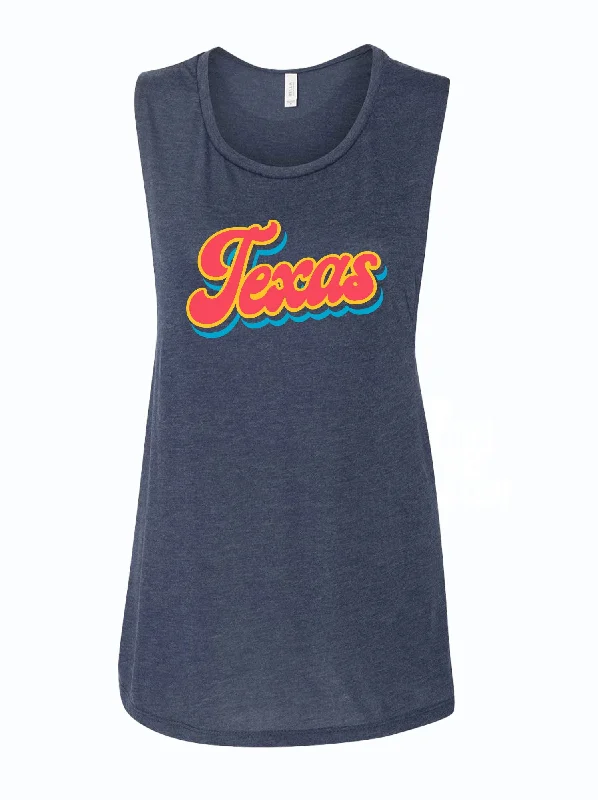 Top Deals Women's Texas Script Muscle Tank