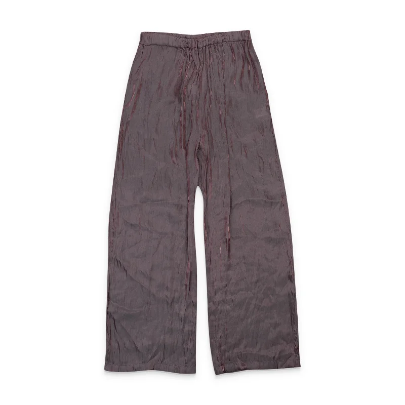 Holiday Sale CALLIPYGIAN IRIDESCENT PULL ON MAROON WOMEN'S STRAIGHT PANTS