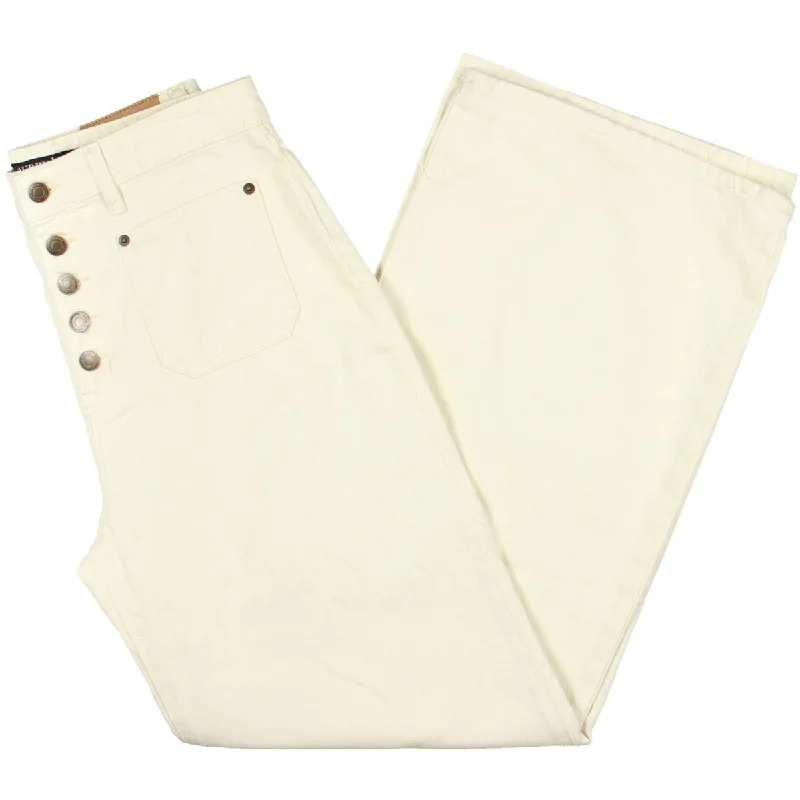 Limited - Time Bundle Womens Button Pockets Wide Leg Jeans