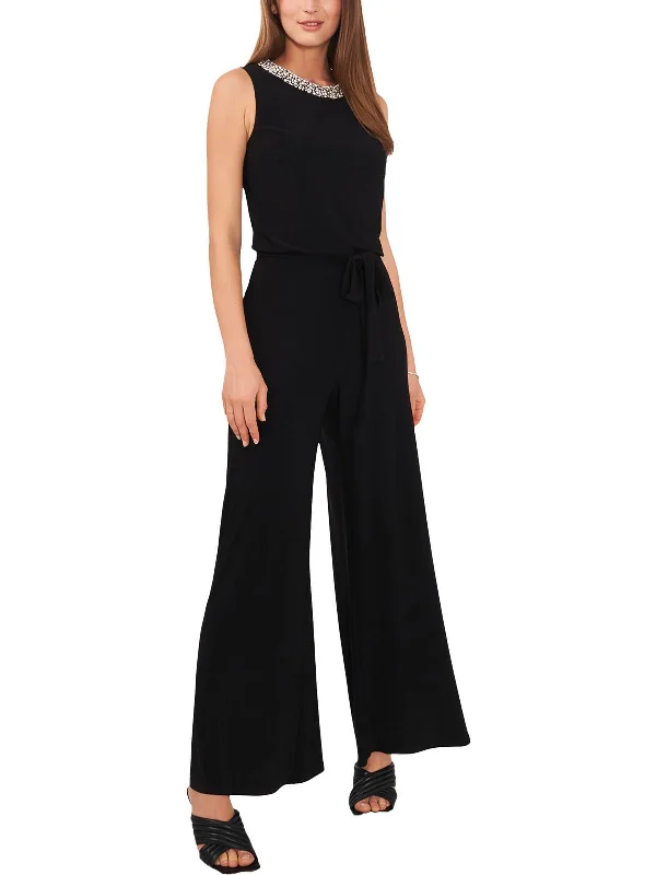 Exclusive Sale Womens Beaded Cut-Out Jumpsuit