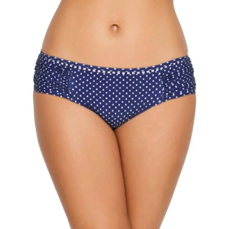 Fashion Deal Beach Belle Wide Side Bikini Bottom In Blue Opal