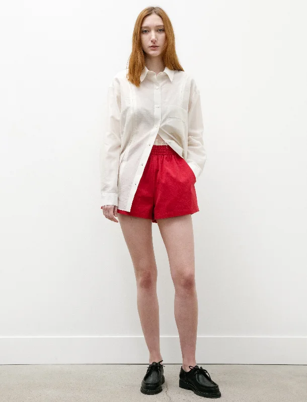 Effortless Chic Apparel Shorty Shorts Sunny Dried Canvas Red