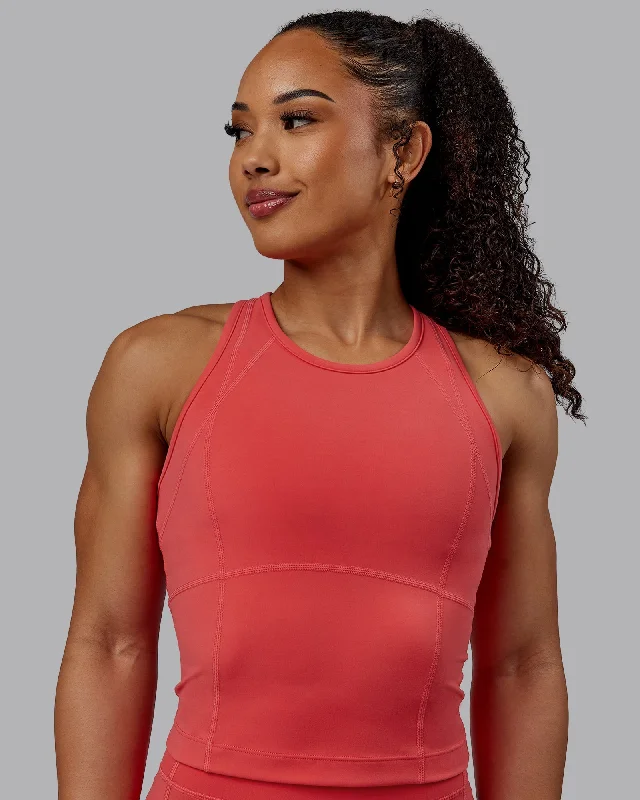 Luxury Fashion Bend Performance Tank - Cayenne