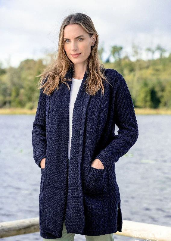 Discounts On Casual Weekend Styles Aran Crafts Edge To Edge Coat | Navy