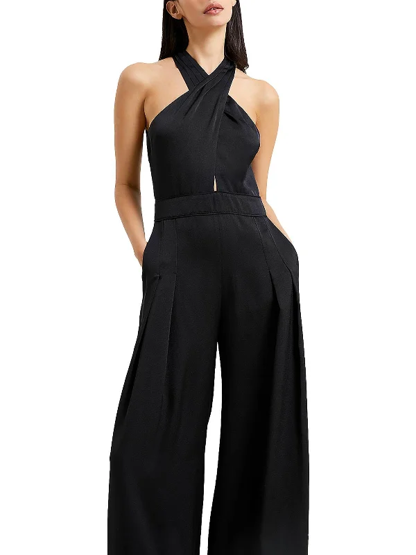 Exclusive Discount Harlow Womens Satin Halter Jumpsuit