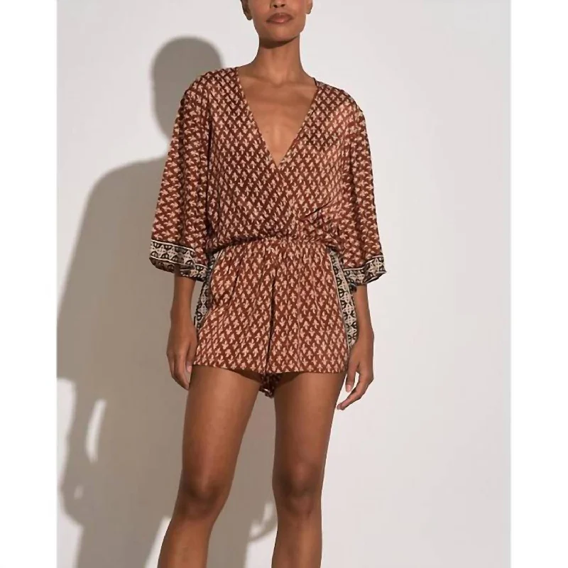 Seasonal Sale Casablanca Romper In Brick