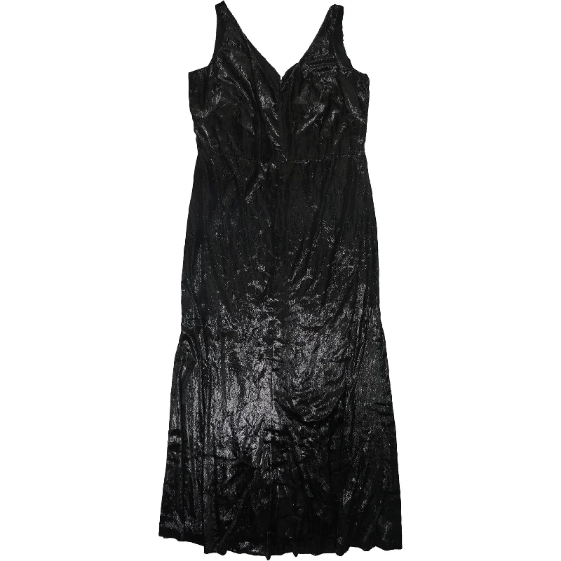 Trendy Street Style Attire Ralph Lauren Womens Velvet Gown Dress, Black, 18