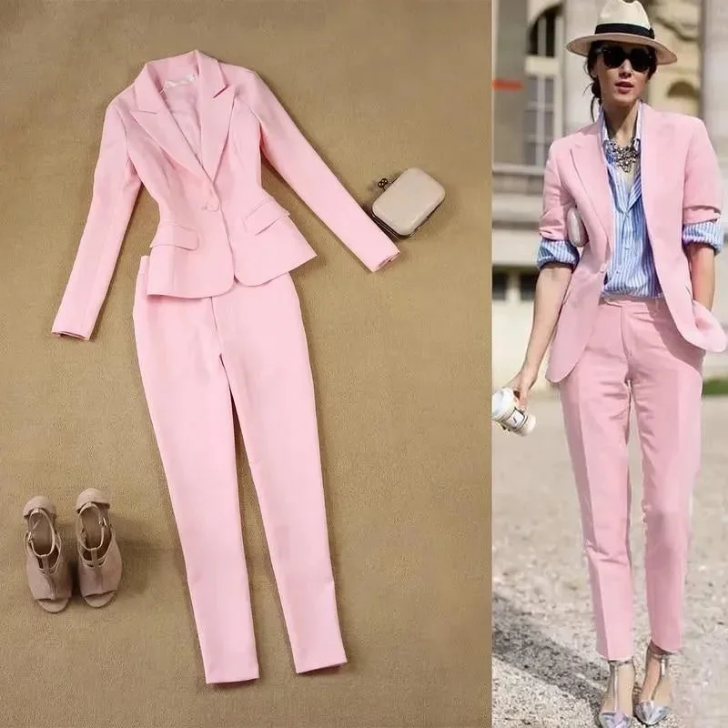 Special Occasion Wear Stylish Pink Pantsuit