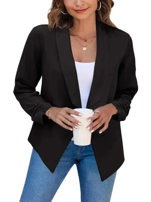 Trendy And Individual Women's Fashion Casual Slim Fit V-Neck Women's Blazer