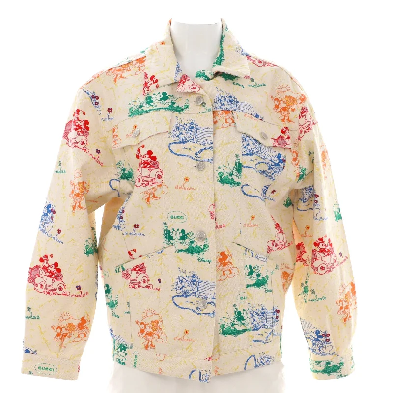 Absurdly Cheap Sale Women's Disney Button Up Jacket Printed Denim